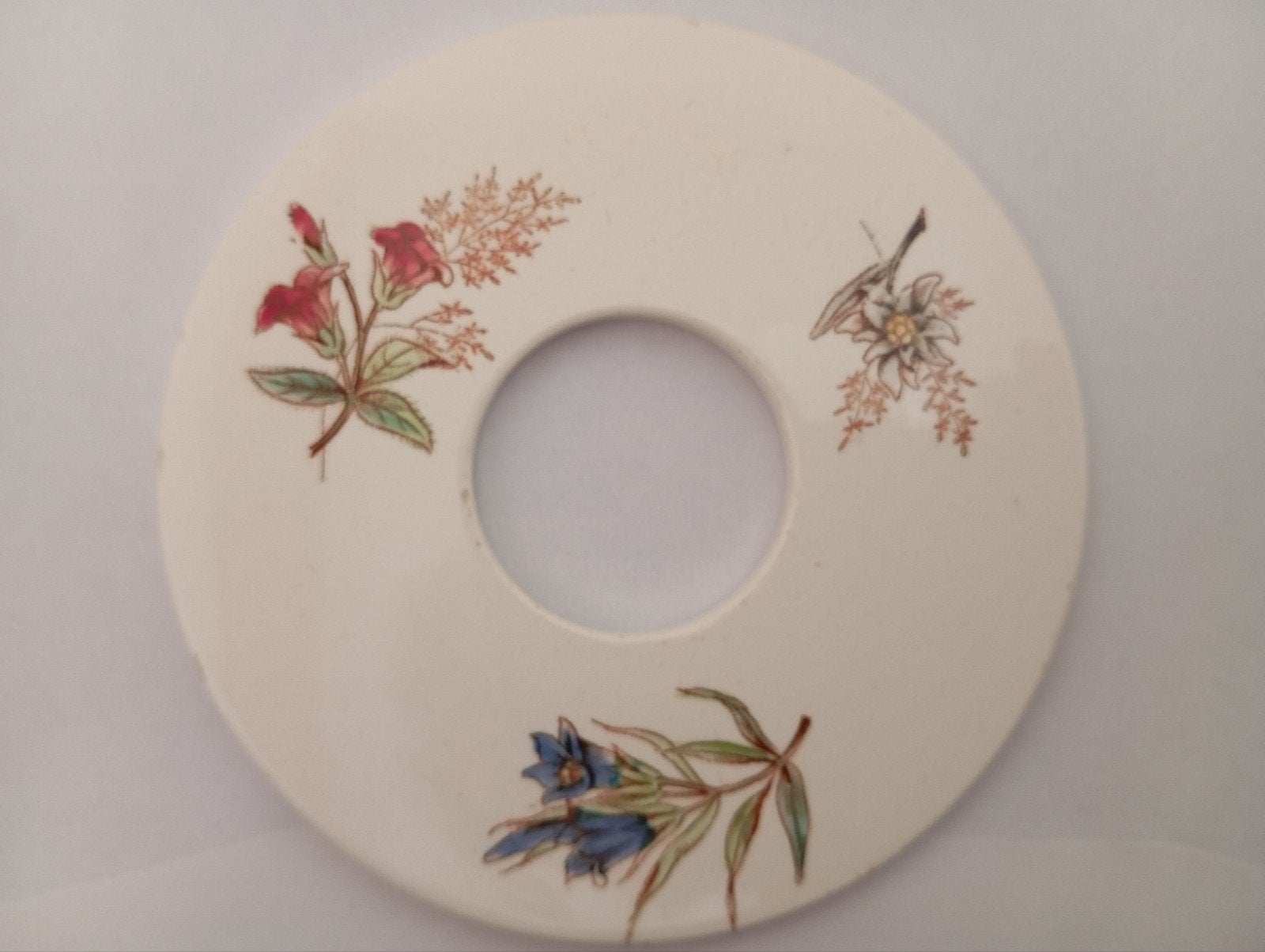 vintage keramiek plaatje voor theelichtje, Antiek en Kunst, Ophalen of Verzenden
