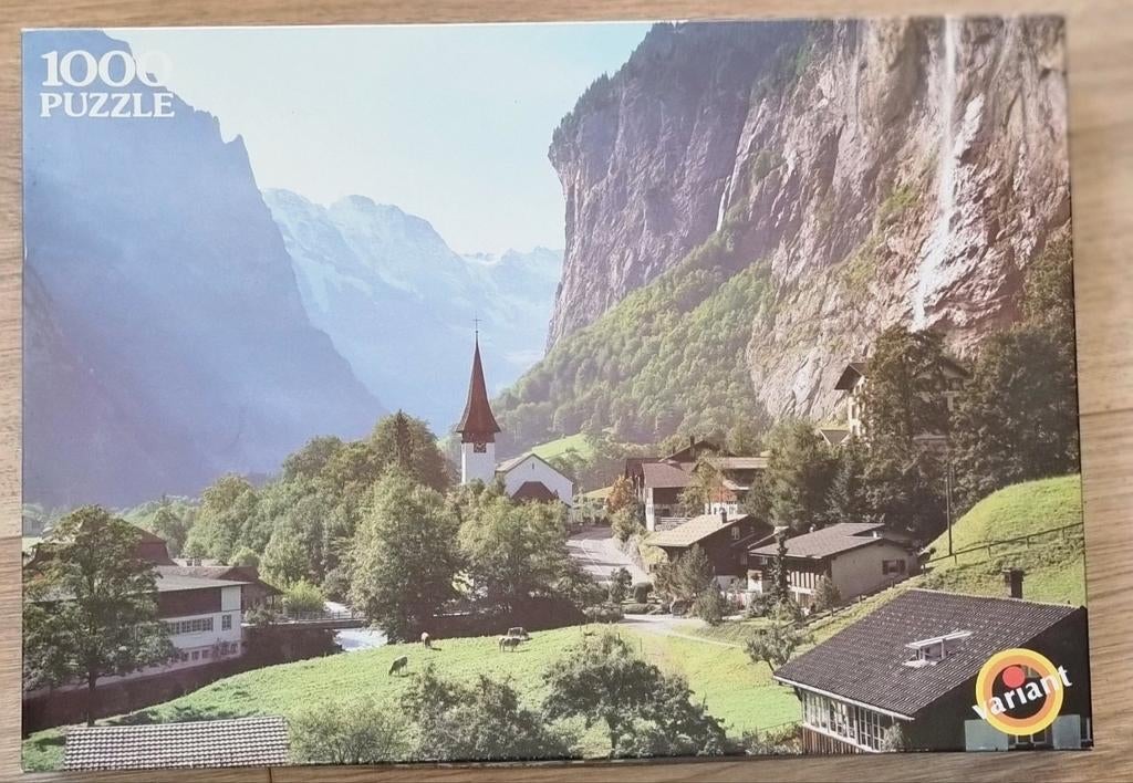 Puzzel 1000 stukjes - Zwitsers berglandschap, Hobby en Vrije tijd, Denksport en Puzzels, Ophalen of Verzenden, 500 t/m 1500 stukjes
