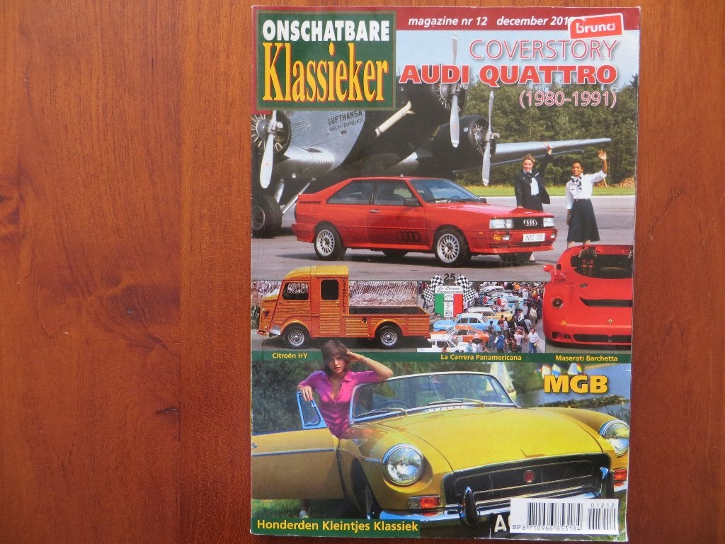 Onschatbare Klassieker 12 2012 Audi Quattro, 65 jr HY, MG B, Ophalen of Verzenden, Zo goed als nieuw, Audi
