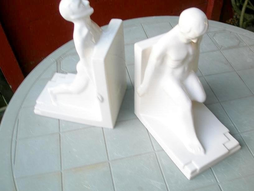 PLATEELBAKKERIJ SCHOONHOVEN:  2 BoekenSteunen, ca. 30 cm h,, Antiek en Kunst, Antiek | Keramiek en Aardewerk, Ophalen of Verzenden