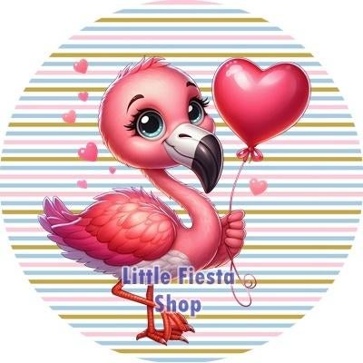 L2333 luxe icing flamingo 20cm eetbaar v slagroom kwark top, Ophalen of Verzenden, Nieuw, Taarten, Versiering
