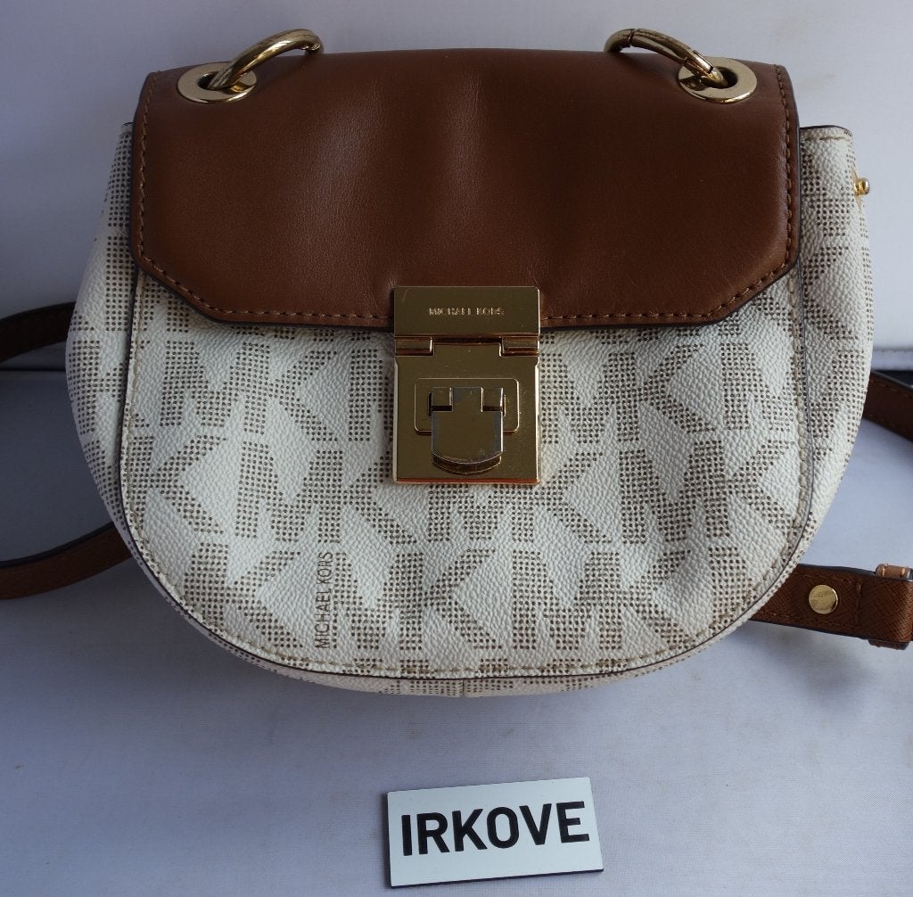 LEUK KLEIN MICHAEL KORS TASJE * Nieuwstaat! *, Verzenden, Zo goed als nieuw, Beige, Schoudertasje
