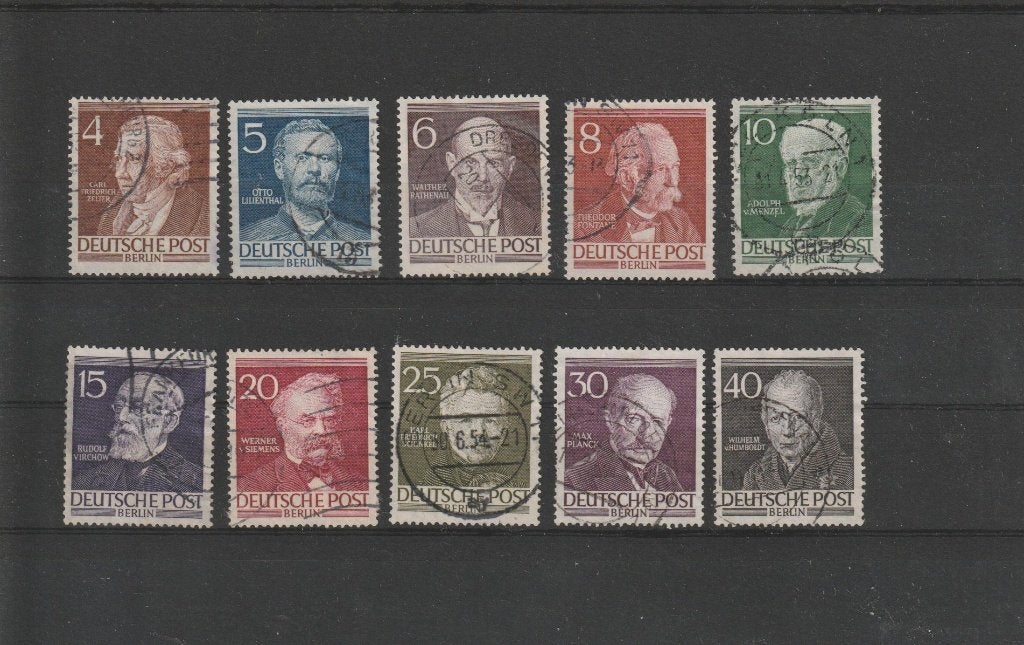 Berlijn 1952, Michel 91 t/m 100, Gestempeld., Verzenden, Overige periodes, Gestempeld