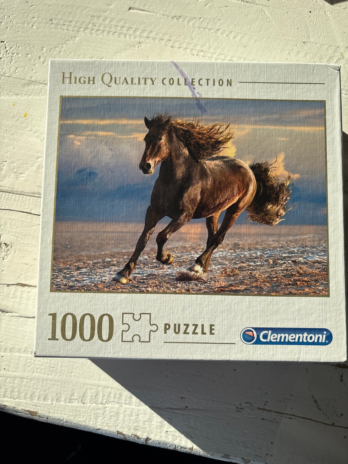 Clementoni Legpuzzel 1000 stukjes - Wild Paard, Ophalen, 500 t/m 1500 stukjes, Zo goed als nieuw, Legpuzzel