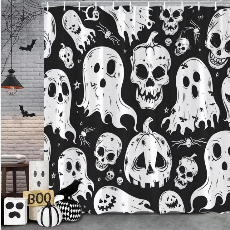 Douchegordijnen Horror spookachtig (180x200cm), Ophalen of Verzenden, Nieuw