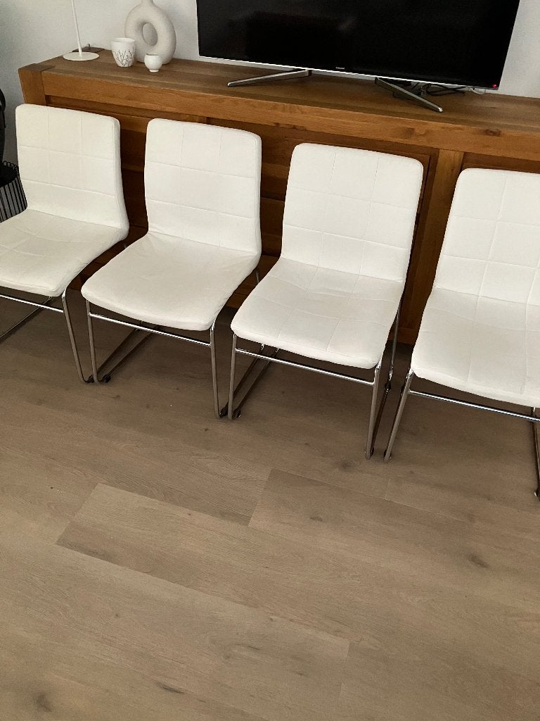 Eetkamerstoelen, Ophalen, Gebruikt, Wit, Vier