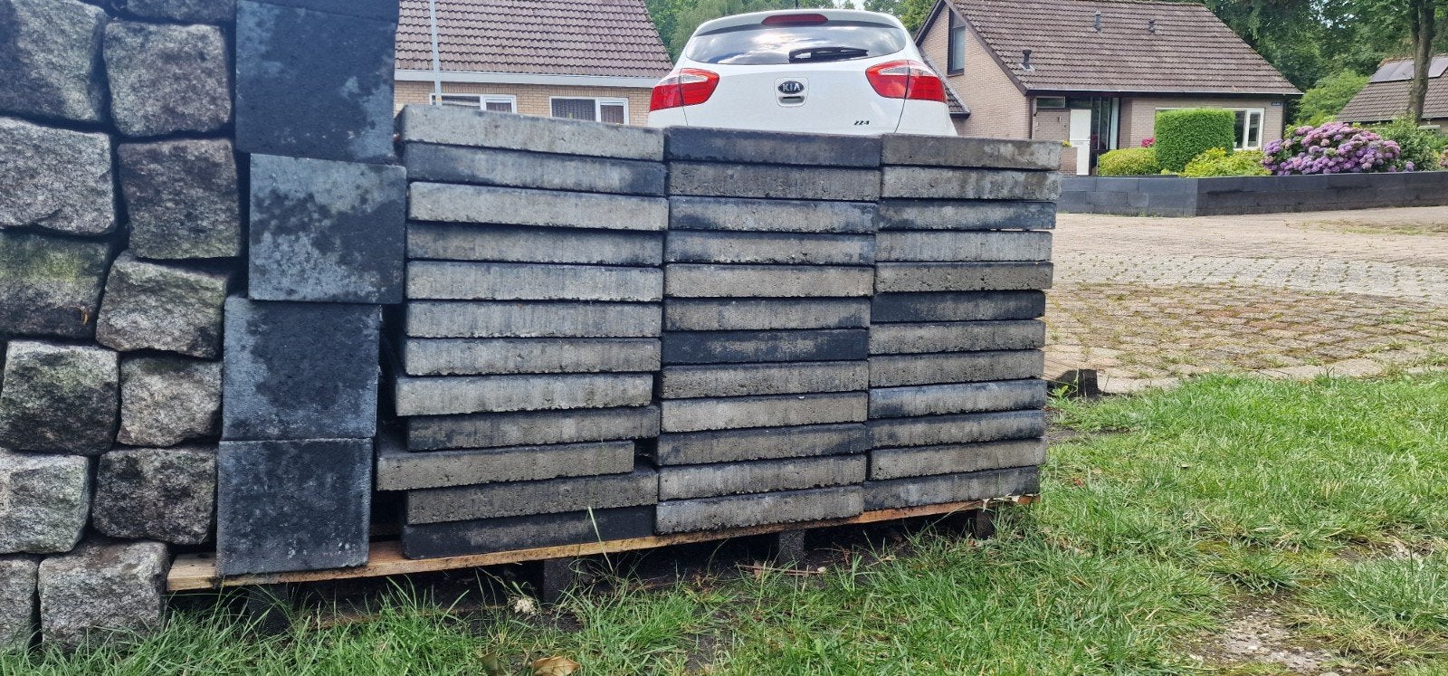 Nieuwe lichtgrijze terrastegels 30x60 cm - 6,5 m², Ophalen, Nieuw, 5 tot 10 m², Terrastegels