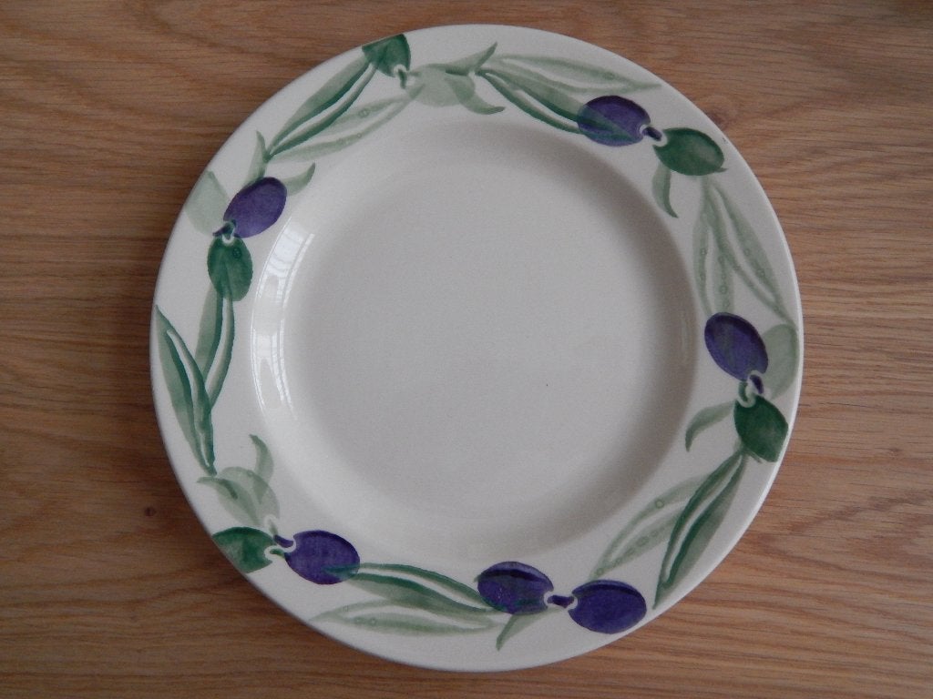 Emma Bridgewater gebaks- of dessertbordje Olives 1999, Verzenden, Zo goed als nieuw, Overige stijlen, Kop(pen) en/of Schotel(s)