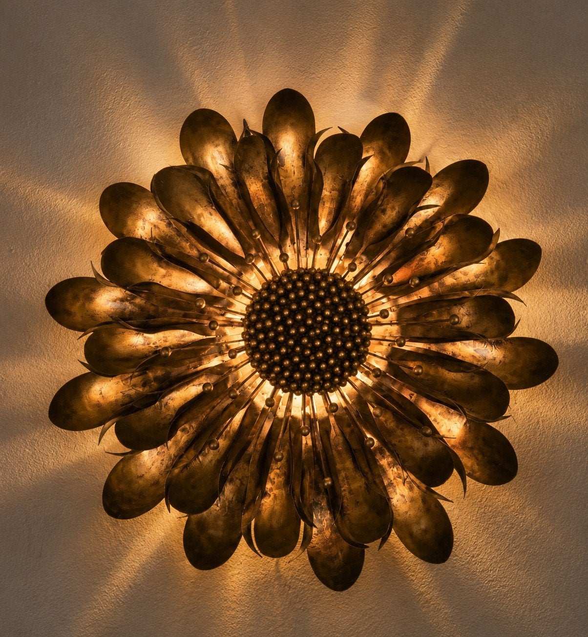 wandlamp zonnebloem, Ophalen