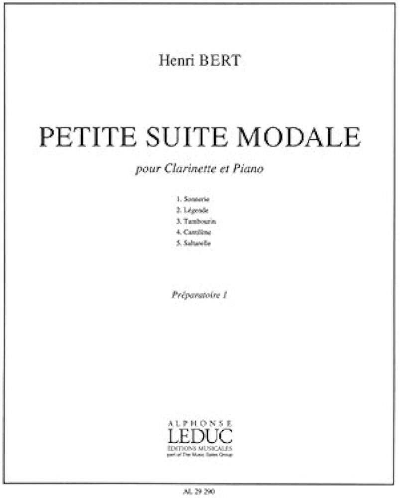 petite suite modale Clarinet Piano, Klassiek, Nieuw, Ophalen of Verzenden, Artiest of Componist