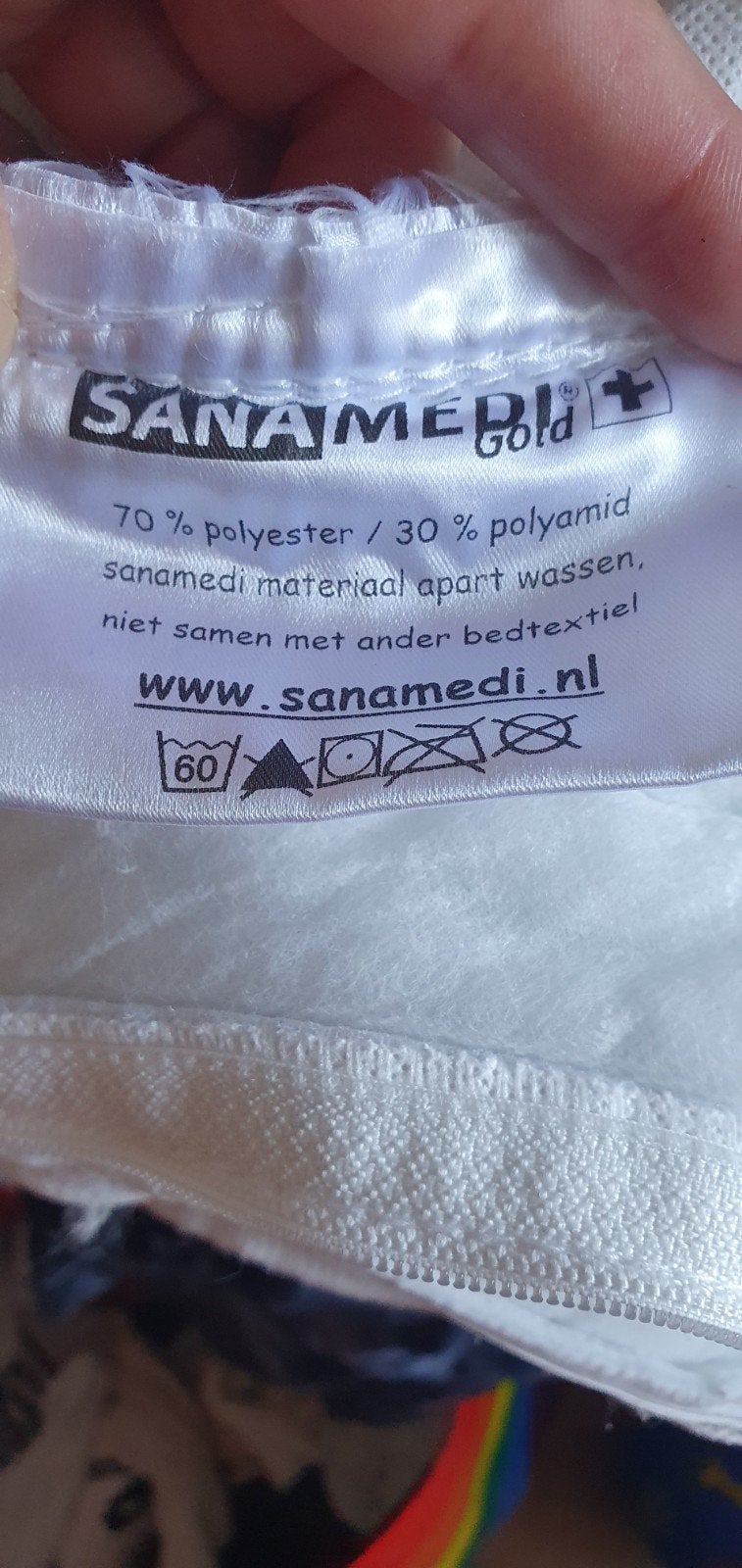 Matrashoes anti-allergie Sanamedi (huisstofmijt) 90x200 x12, Anti-allergisch, Eenpersoons, Ophalen of Verzenden, Wit