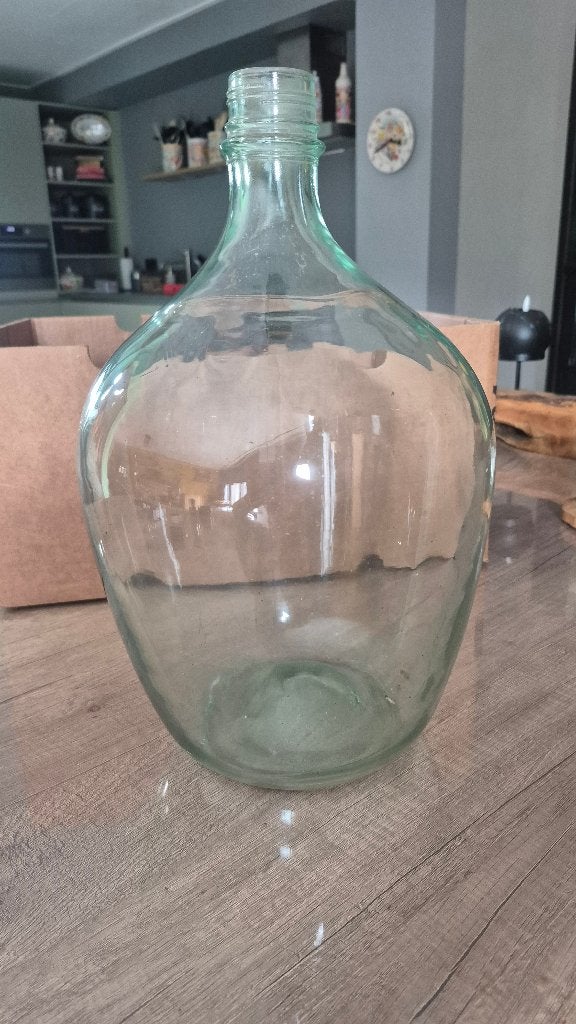 Vintage gistfles (helder glas), Antiek en Kunst, Curiosa en Brocante, Ophalen of Verzenden