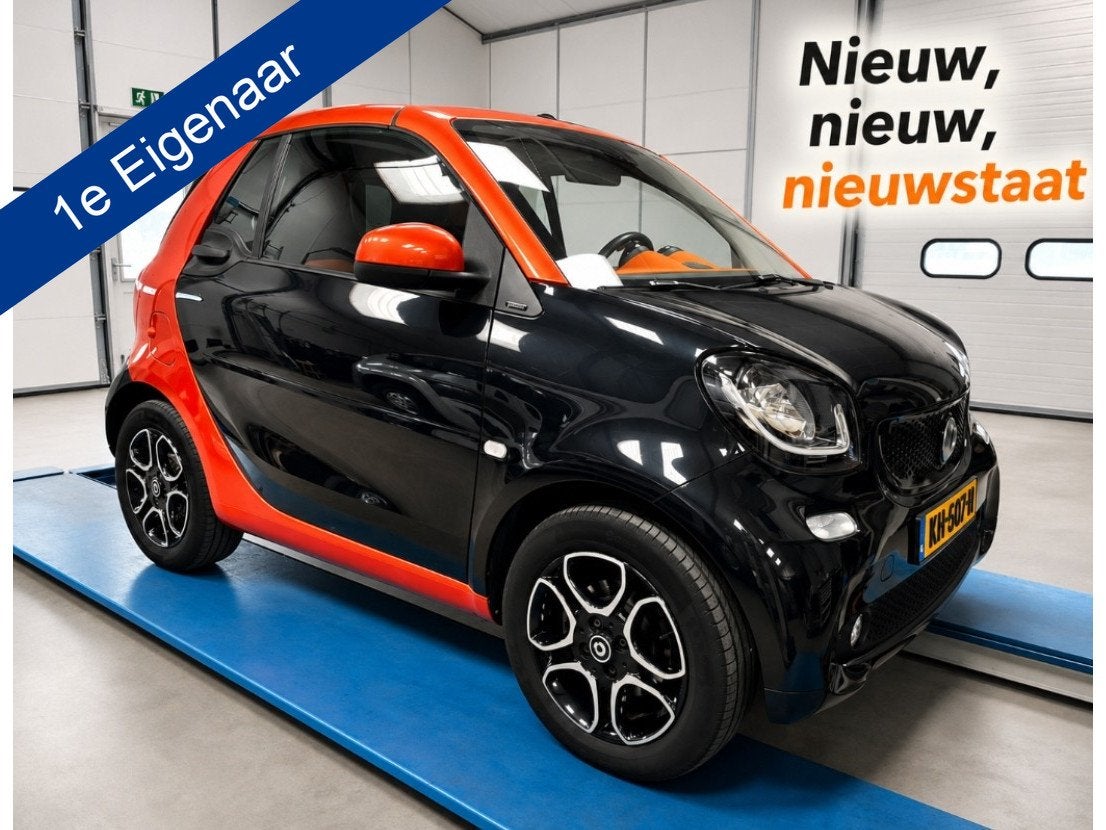 Smart Fortwo cabrio 1.0 Turbo Passion 2016 | 46.120 km | Dea, Automaat, 898 cc, Gebruikt, Zwart