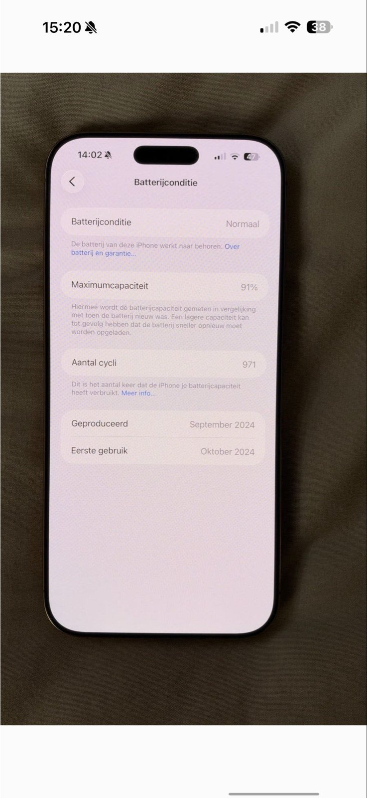 Foto 3 van iPhone 16 Pro Max 256GB Desert - Zo goed als nieuw