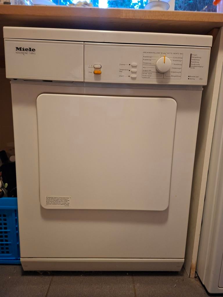 Gasgestookte Miele Novotronic T478 G wasdroger, Ophalen, Gebruikt, Voorlader, Luchtafvoer