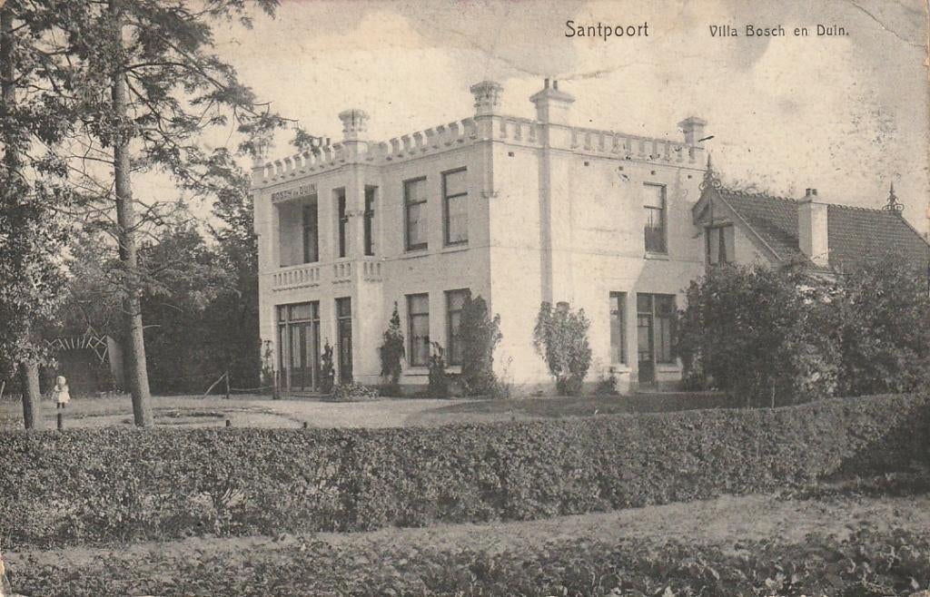 Santpoort  villa Bosch en Duin  1915, Ophalen of Verzenden, Voor 1920, Gelopen, Noord-Holland