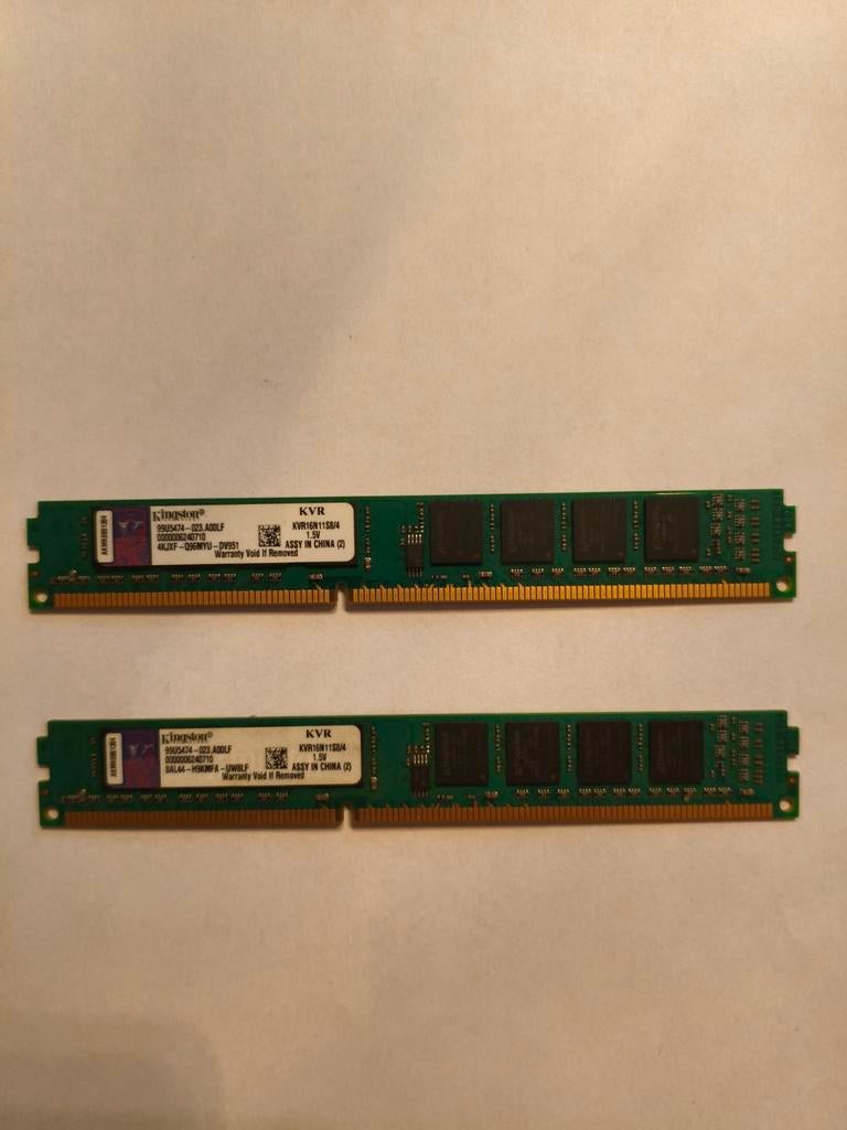 Kingston DDR3 RAM Geheugen - 2x 4GB (8GB Totaal), Computers en Software, RAM geheugen, Gebruikt, Server, 8 GB, DDR3