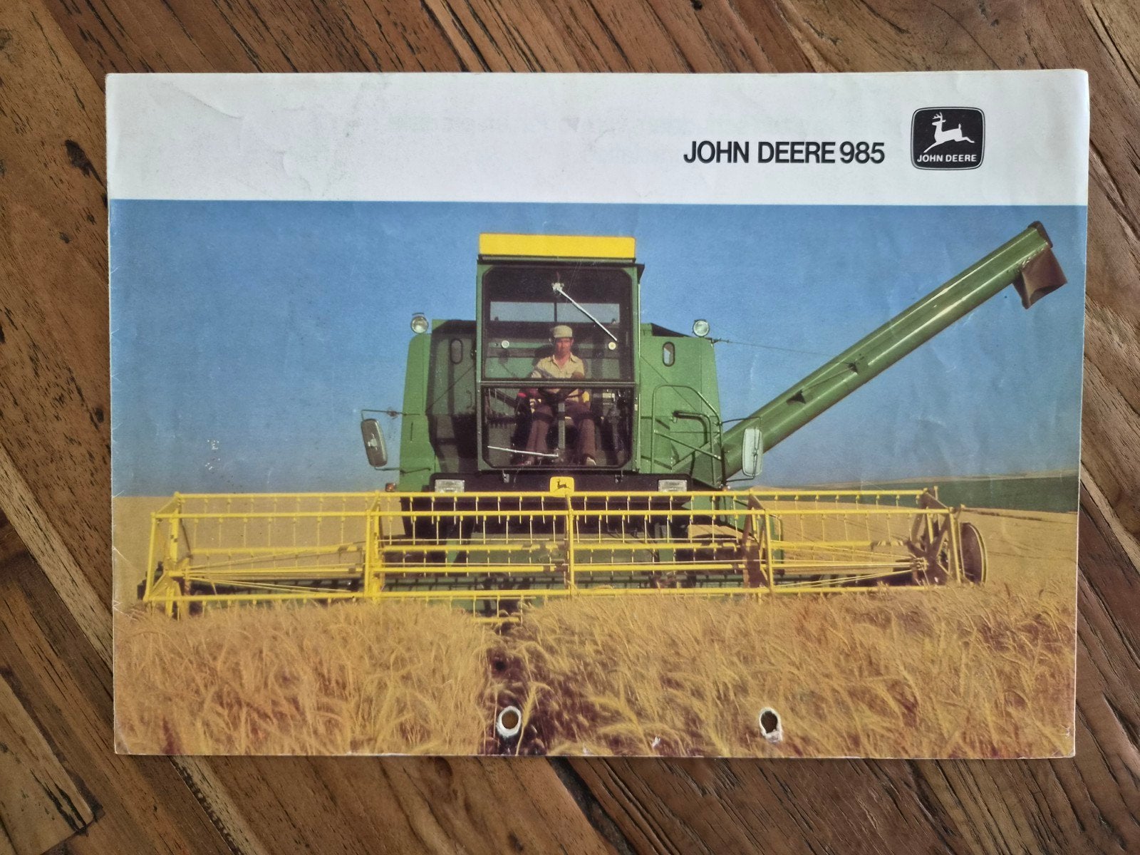 tractor folder John Deere 985 maaidorser, Boeken, Ophalen of Verzenden