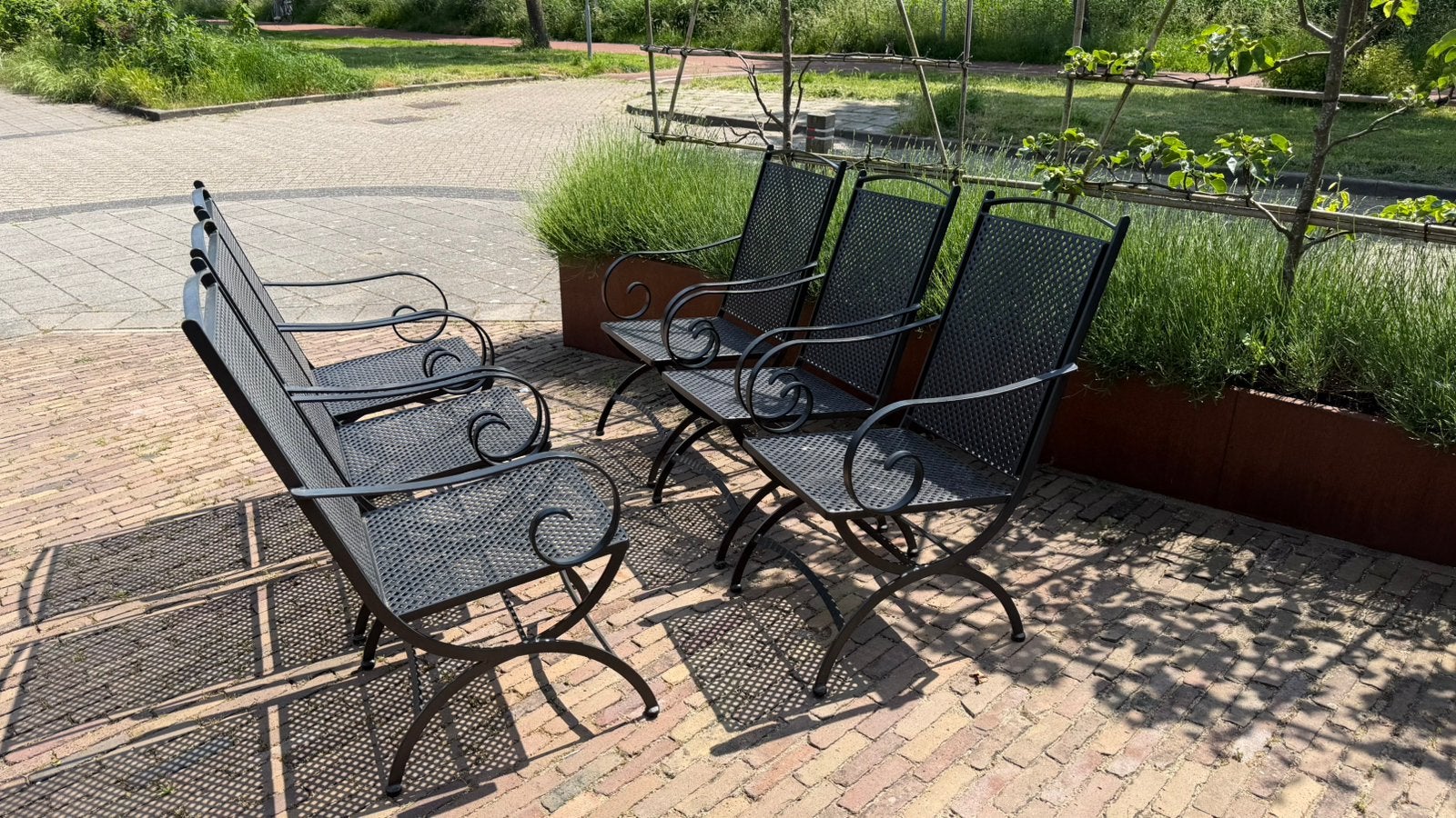 Tuinstoel aluminium 6 stuks, Ophalen, Zo goed als nieuw, Aluminium