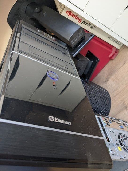pc met dual scherm, Computers en Software, Ophalen, Gebruikt, HDD, Met videokaart