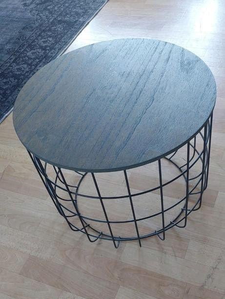 Bijzettafel kooi, Ophalen of Verzenden, Rond, Minder dan 55 cm, 45 tot 60 cm