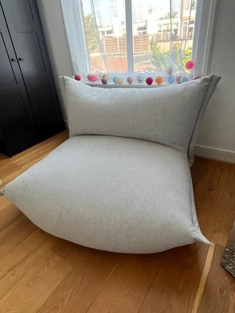 Fatboy The BonBaron Mist - Oversized Fauteuil - Lightgrijs, Ophalen, Zo goed als nieuw, Grijs, Zitzakstoel