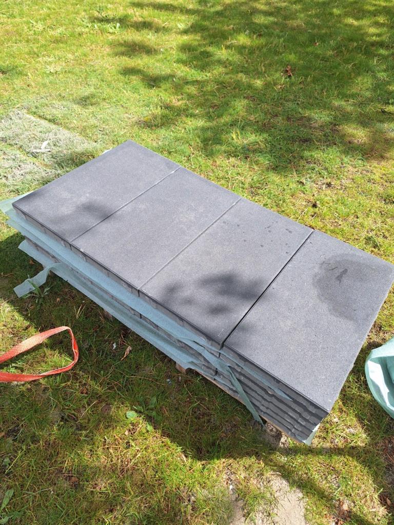 Betonnen terrastegels Trippel T, Tuin en Terras, Ophalen, Nieuw, Beton, Terrastegels