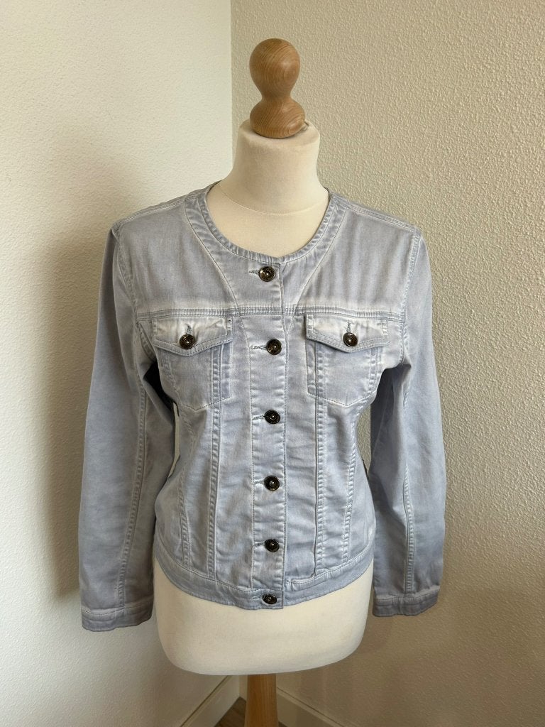Elvira maat 40 als nieuw spijker vest jasje jack 2006, Maat 38/40 (M), Blauw, Elvira, Zo goed als nieuw