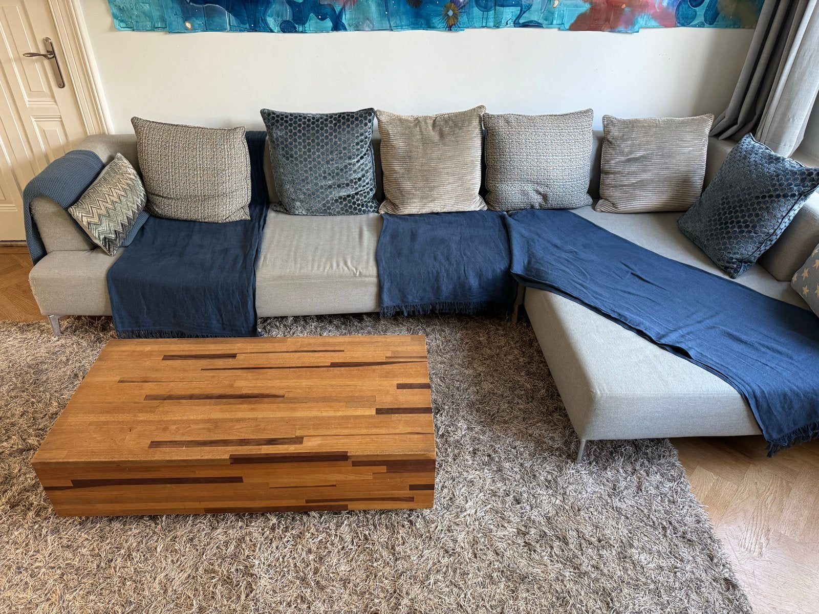 Ligne Roset Togo Hoekbank - stijlvol opknappertje, Ophalen, 250 tot 300 cm, Gebruikt, 125 tot 150 cm