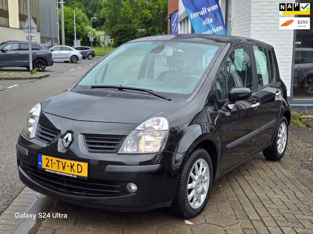 Renault Modus 1.6-16V Privilège*2E EIG*AUTOMAAT*LAGE KM 460, Auto's, Renault, Gebruikt, 4 cilinders, Lichtsensor, Zwart