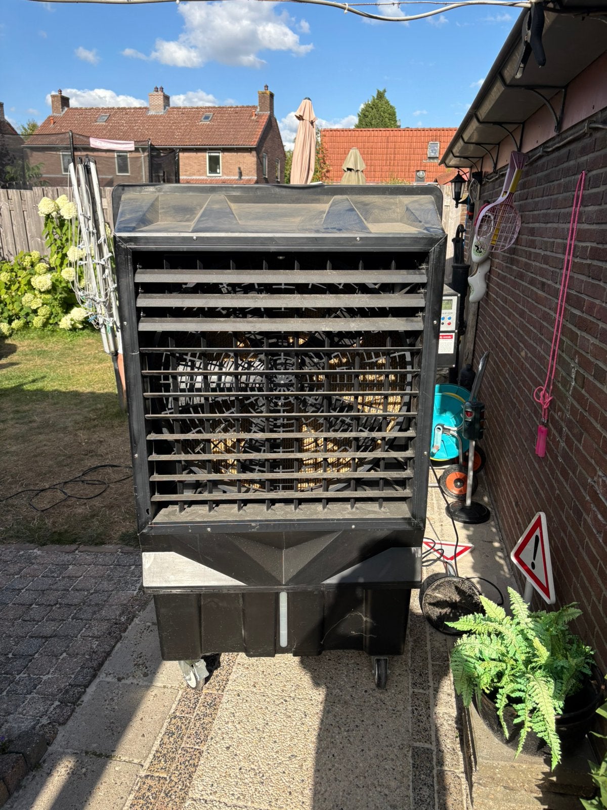 2x HBM Professionele Luchtkoeler 18.000 m³/u, Ophalen, Zo goed als nieuw, Vloerventilator