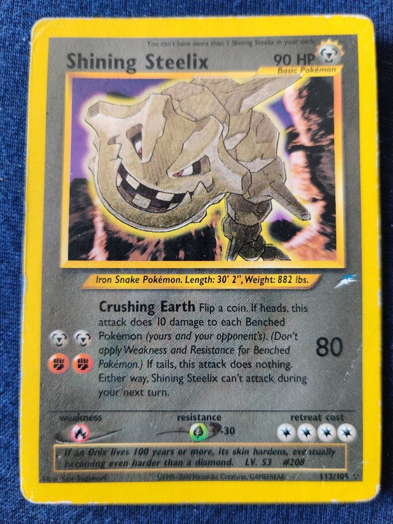 Shining Steelix Holo - Neo Destiny 112/105 - Played, Ophalen of Verzenden, Nieuw