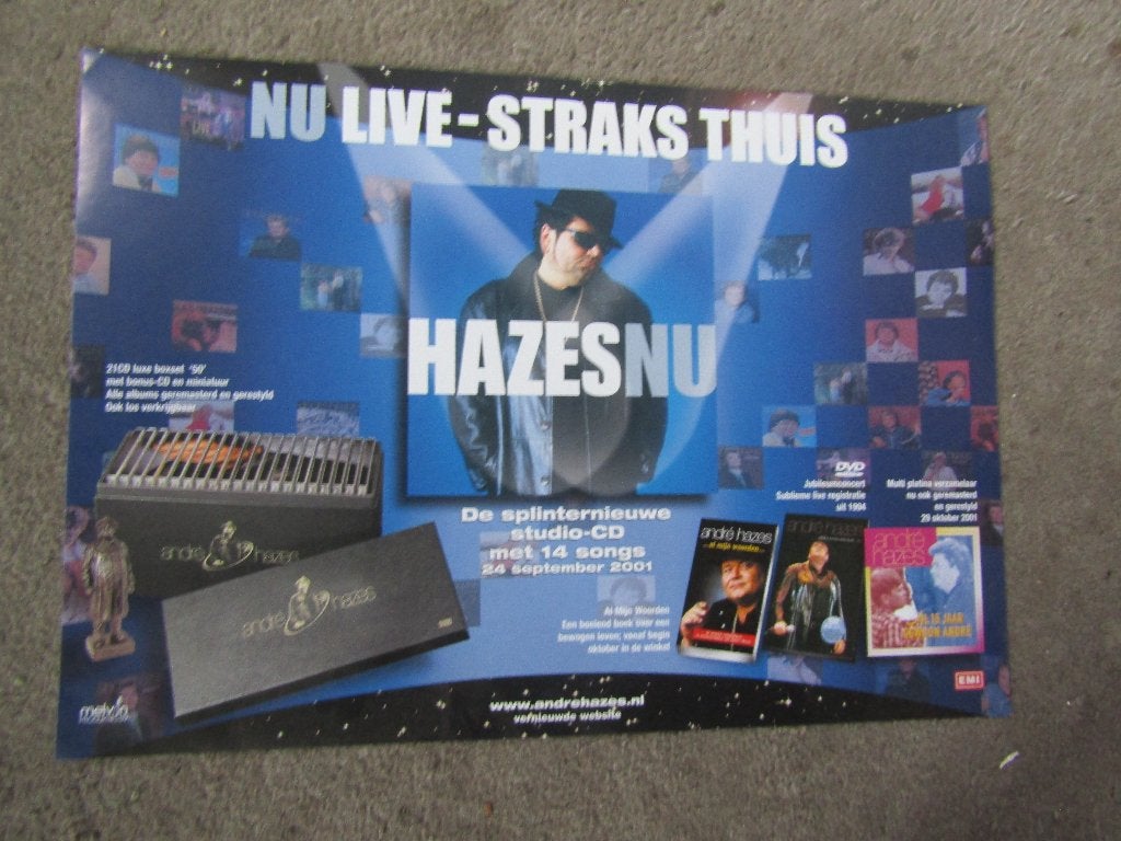 Flyer: Andre Hazes sr. Gratis Verzenden, Verzamelen, Ophalen of Verzenden, Gebruikt