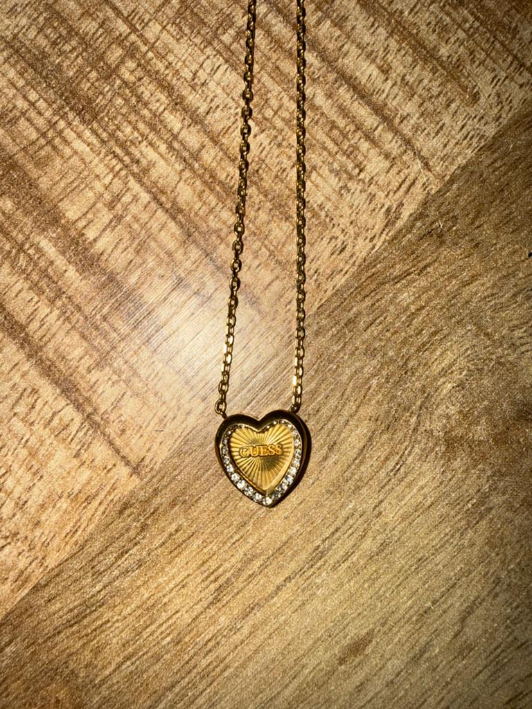 Guess ketting, Verzenden, Zo goed als nieuw, Zilver