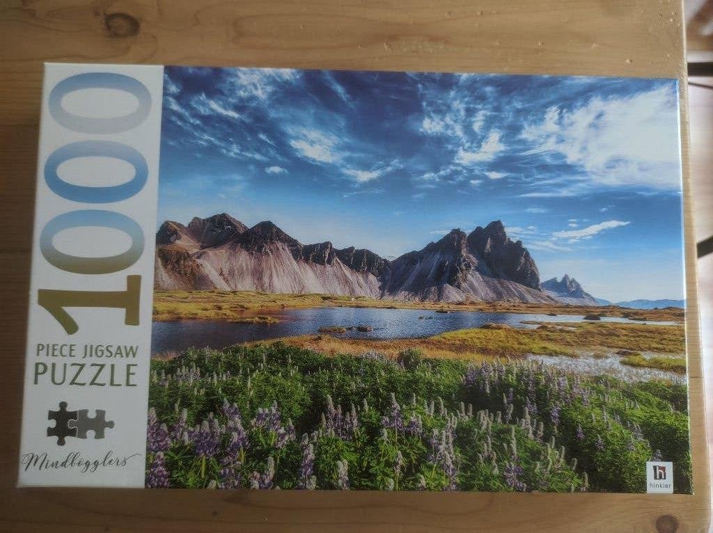 Mindbloggers puzzel: Stockksnes Cape, Iceland, Ophalen, 500 t/m 1500 stukjes, Zo goed als nieuw, Legpuzzel