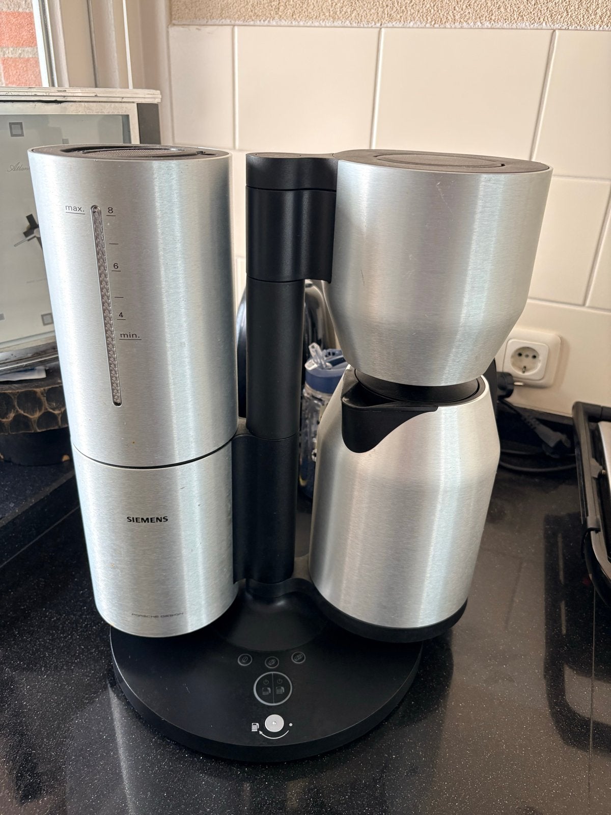 Siemens Porsche Design Koffiezetapparaat, Ophalen, Afneembaar waterreservoir, Koffiemachine, Gemalen koffie