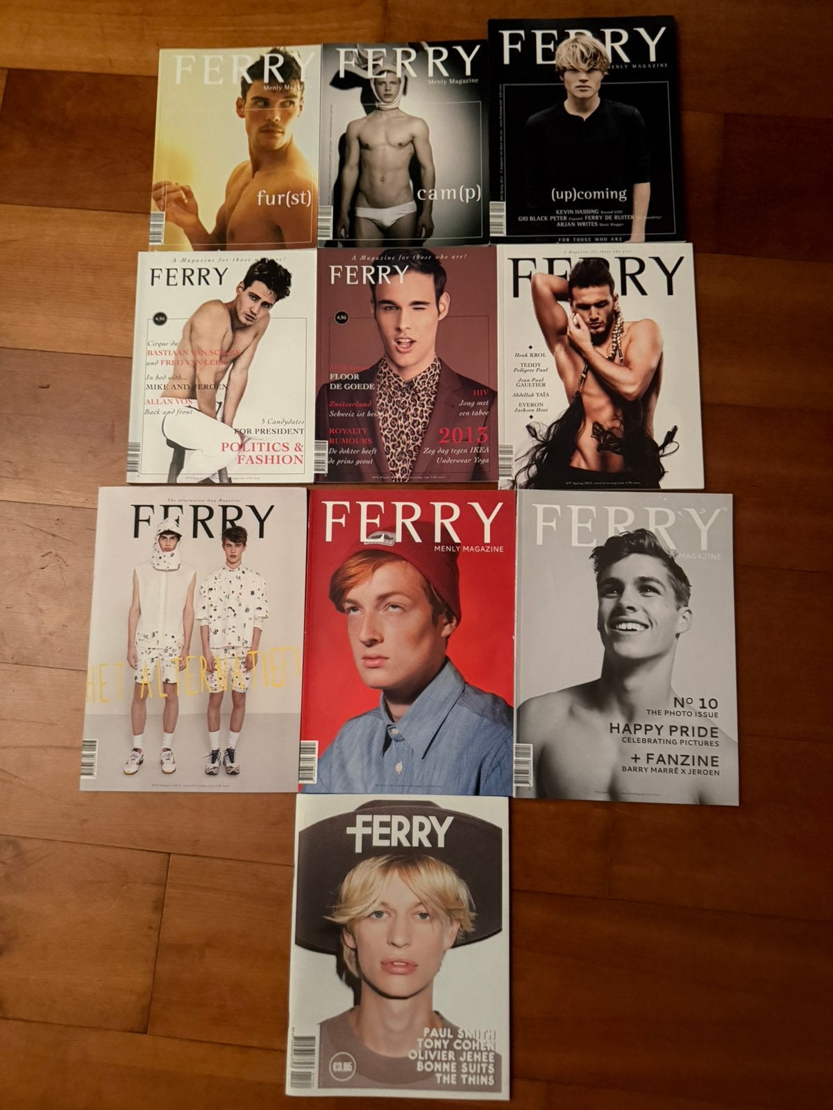 Ferry Menly - Gay Magazines (10 nummers), Ophalen of Verzenden, Zo goed als nieuw, Glossy