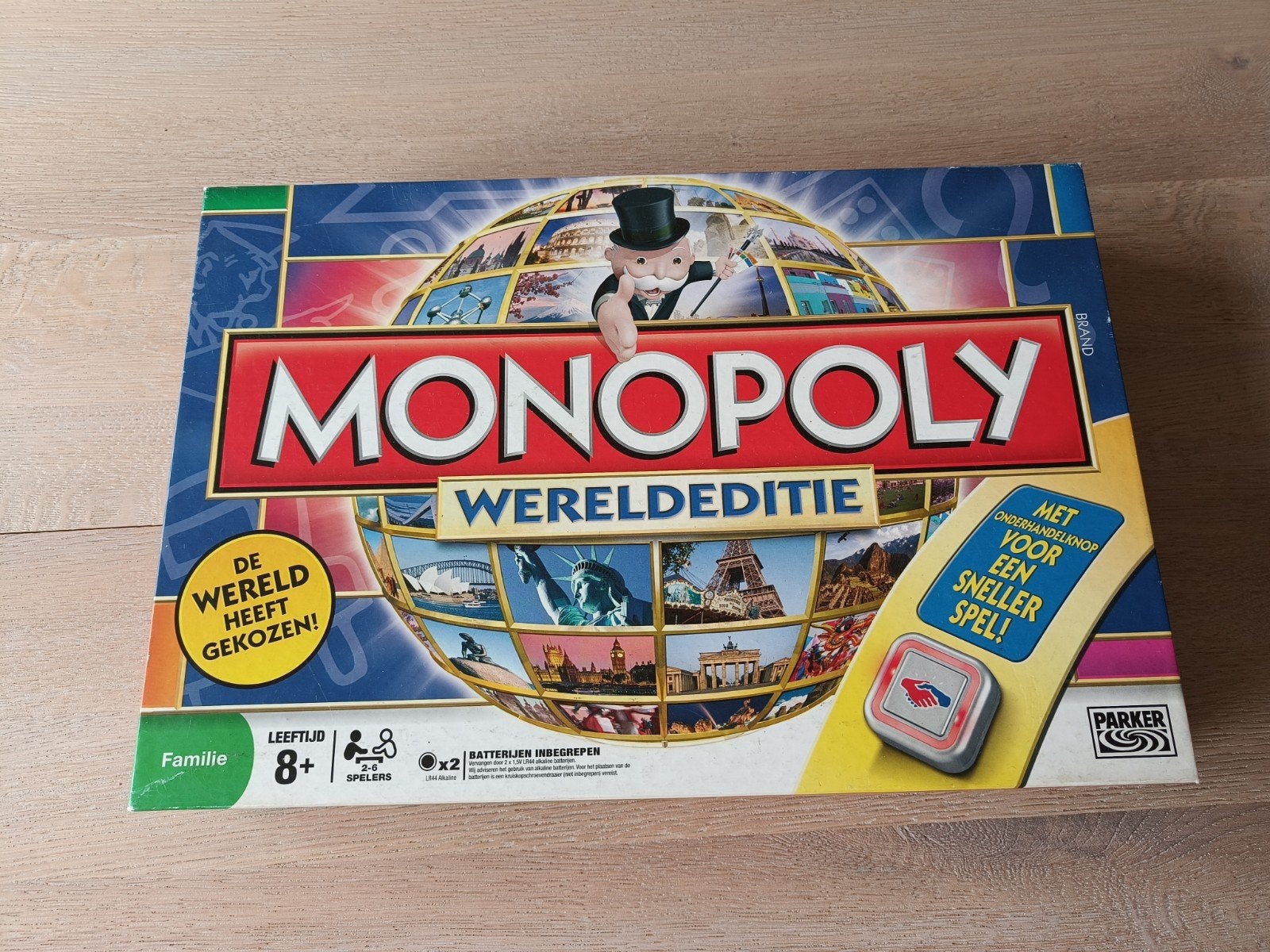 Monopoly wereldedeitie met onderhandelknop, Ophalen of Verzenden