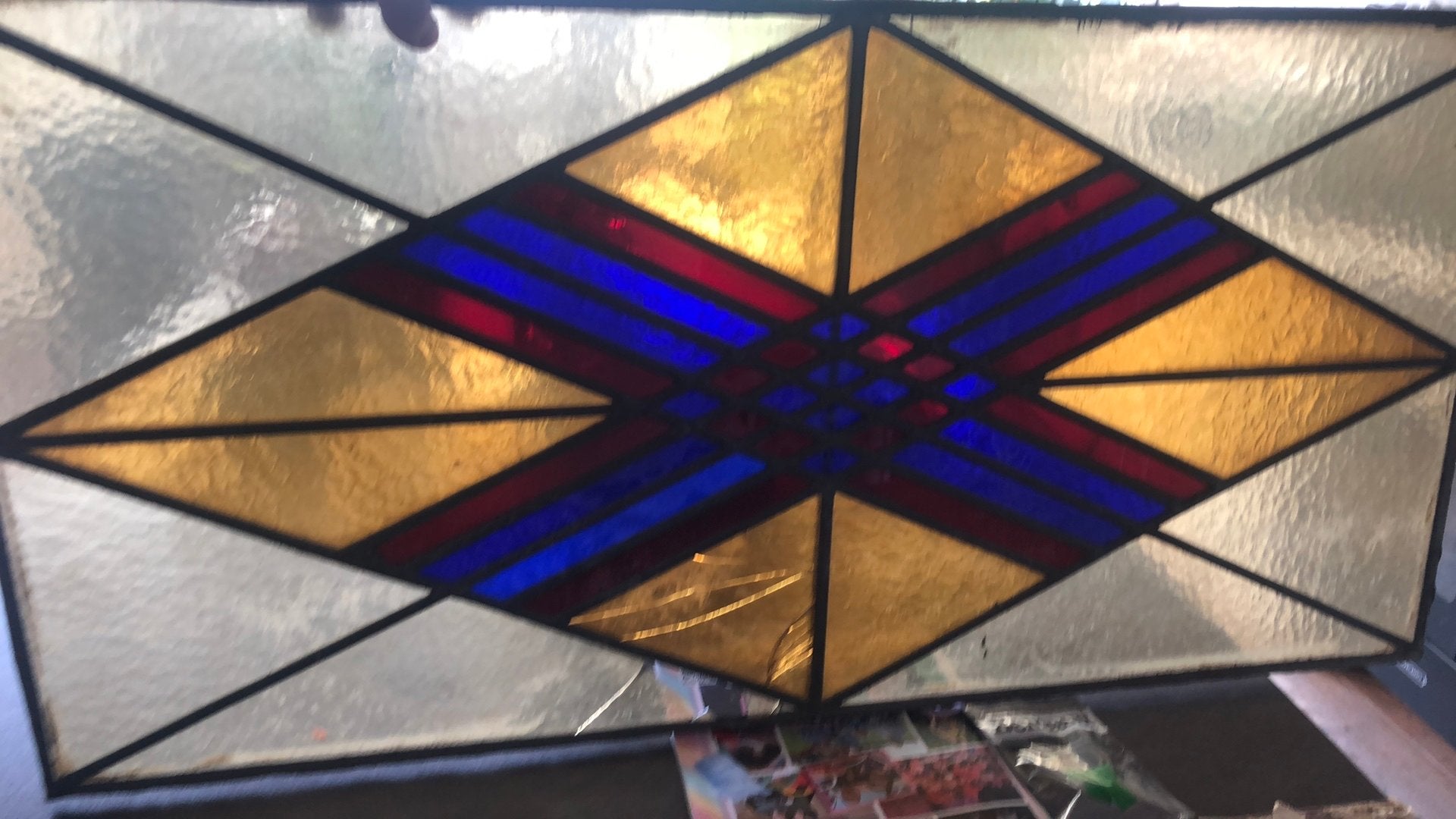 Glas in lood ramen, Ophalen, Gebruikt, 80 tot 120 cm, Overige typen
