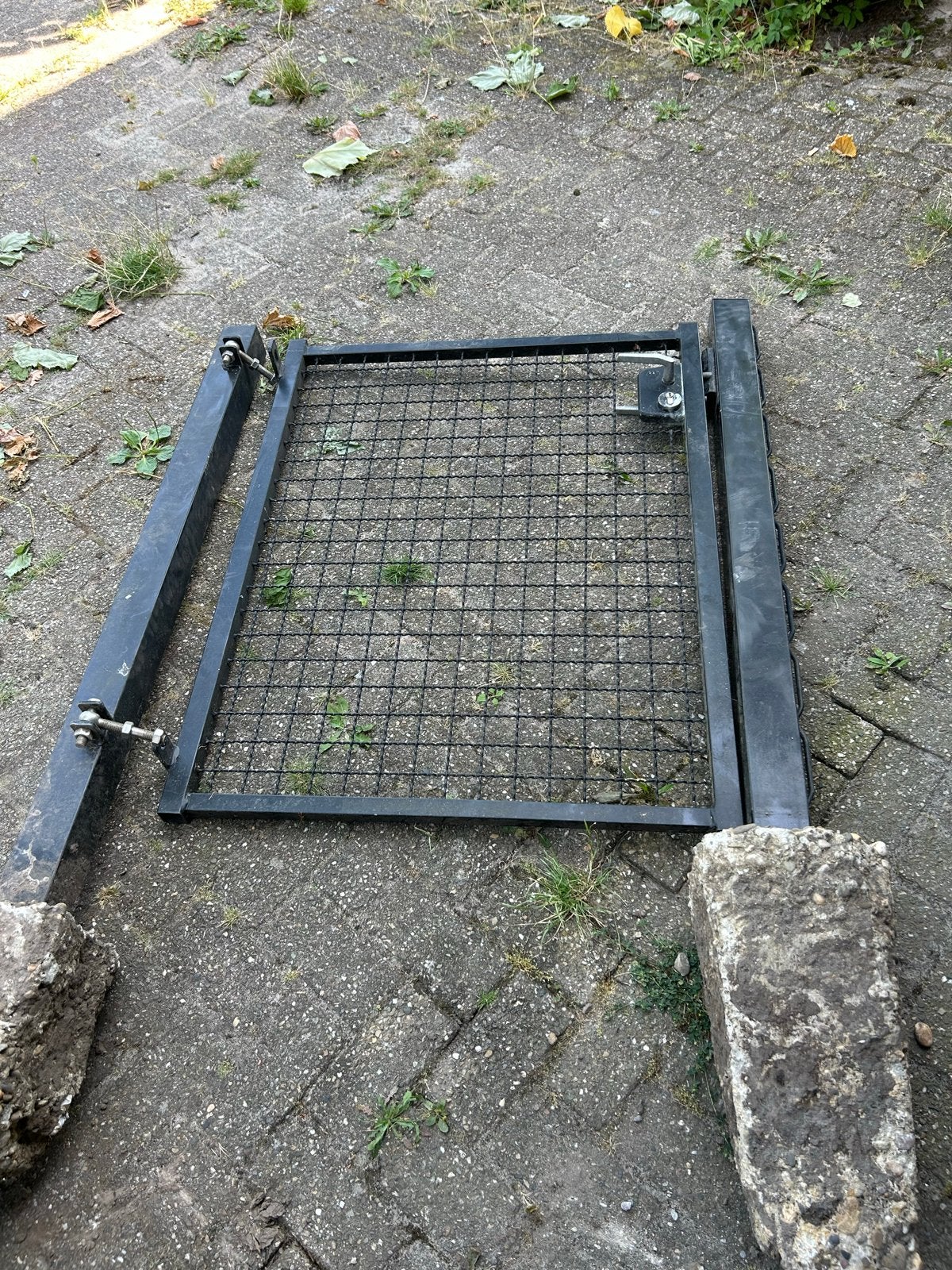 Zwart dubbelstaafmat hekwerk poort 100x120 cm, Ophalen, Met poort, Gebruikt, Dubbelstaafmat hekwerk