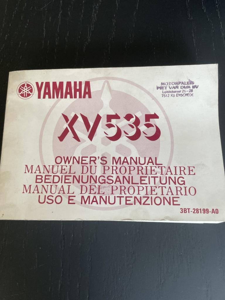 YAMAHA XV535 Owners Manual; 8,95 euro, Motoren, Handleidingen en Instructieboekjes, Ophalen of Verzenden, Yamaha