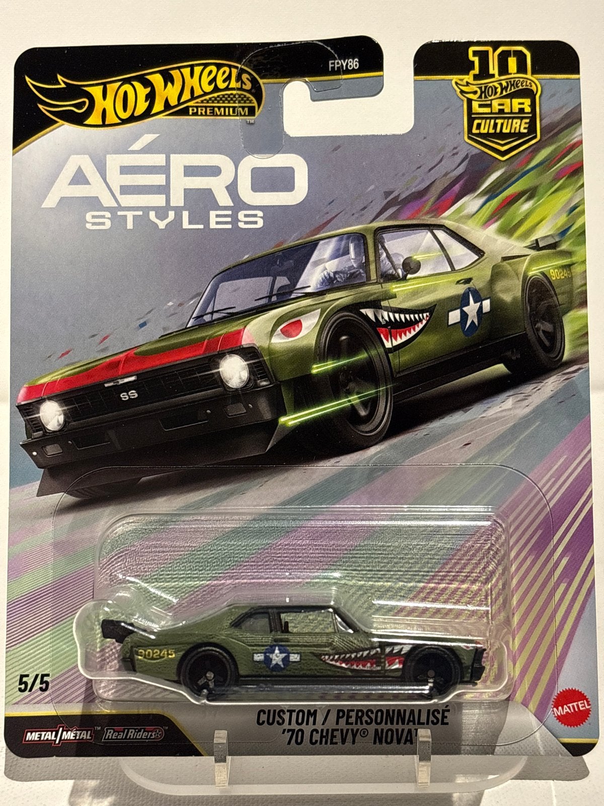 Hot Wheels Premium '70 Chevy Nova Aero Styles 5/5, Auto, Nieuw, Ophalen of Verzenden, Mattel