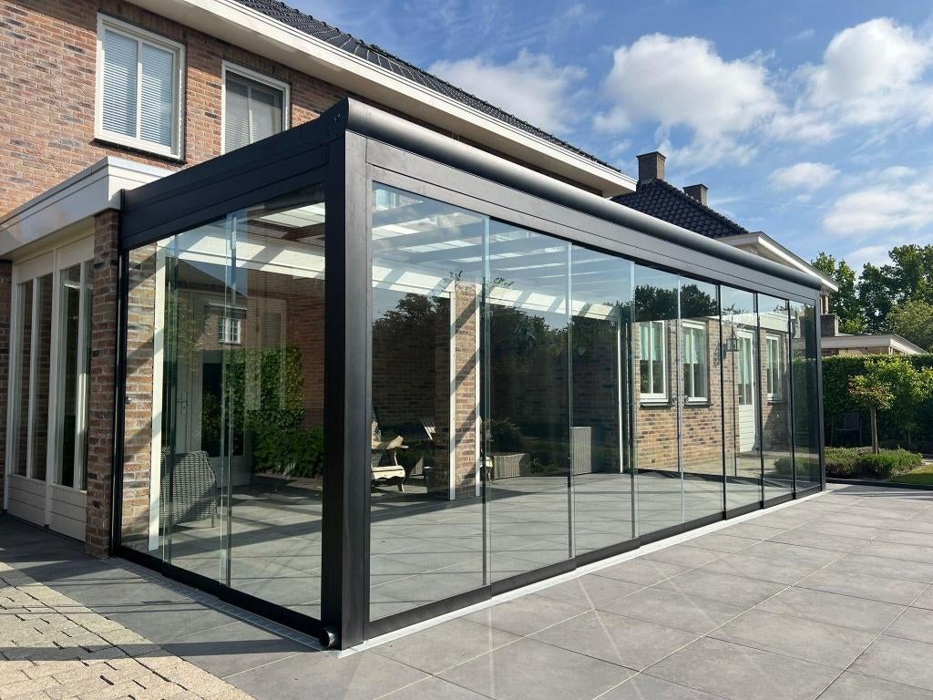 veranda plaatsen + tuinrenovatie | tegels elektra., Tuin en Terras, Ophalen of Verzenden, Nieuw, Veranda