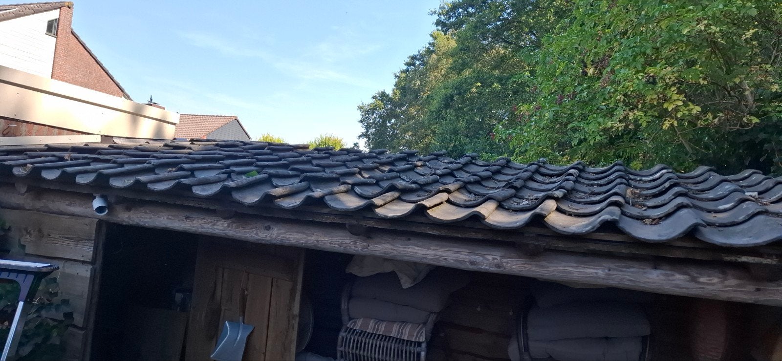 Dakpan oud hollands blauw/ antraciet, Doe-het-zelf en Verbouw, Dakpannen en Dakbedekking, Ophalen, Gebruikt, Blauw, Dakpannen