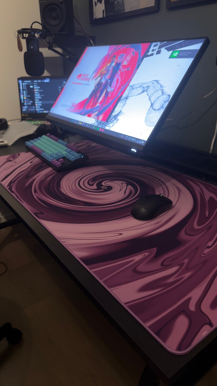 Gamesense Radar Deskmat Paars - Medium Controlpad, Computers en Software, Muismatten, Ophalen of Verzenden, Gaming muismat, Gebruikt