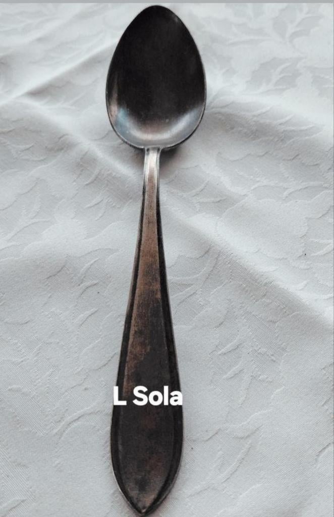L Sola 100 klassieke verzilverde lepel gladde handvat, Ophalen of Verzenden, Zilver