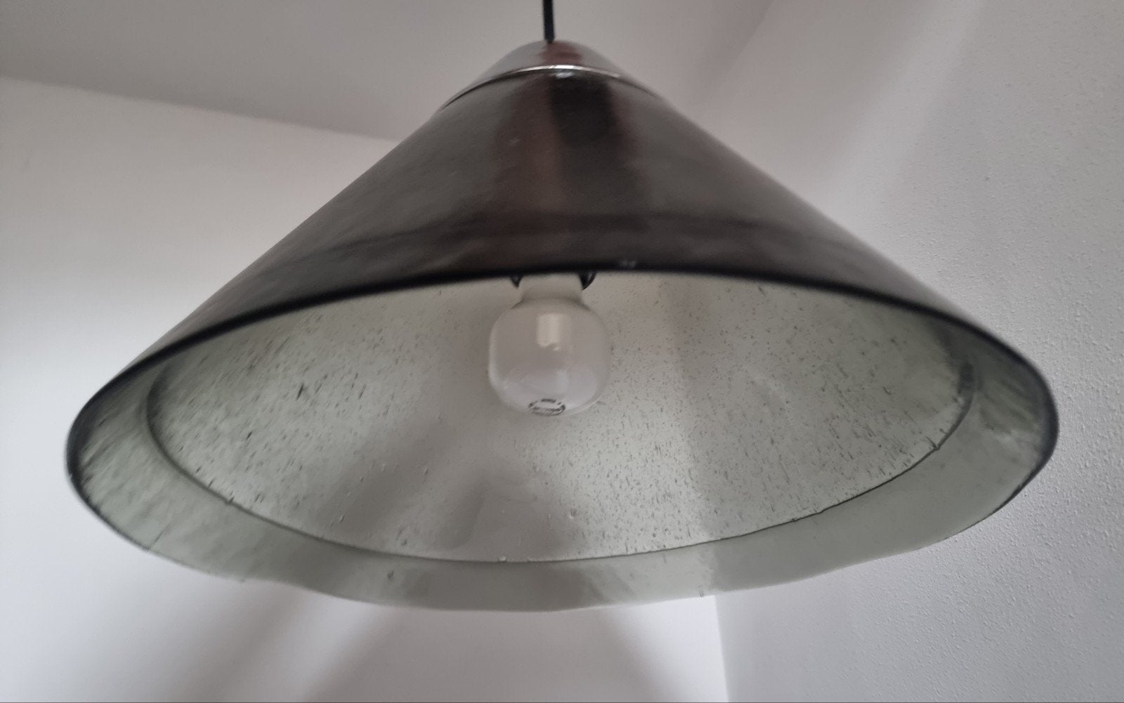 Peill & Putzler vintage design glazen lamp, Ophalen of Verzenden, Glas, Minder dan 50 cm