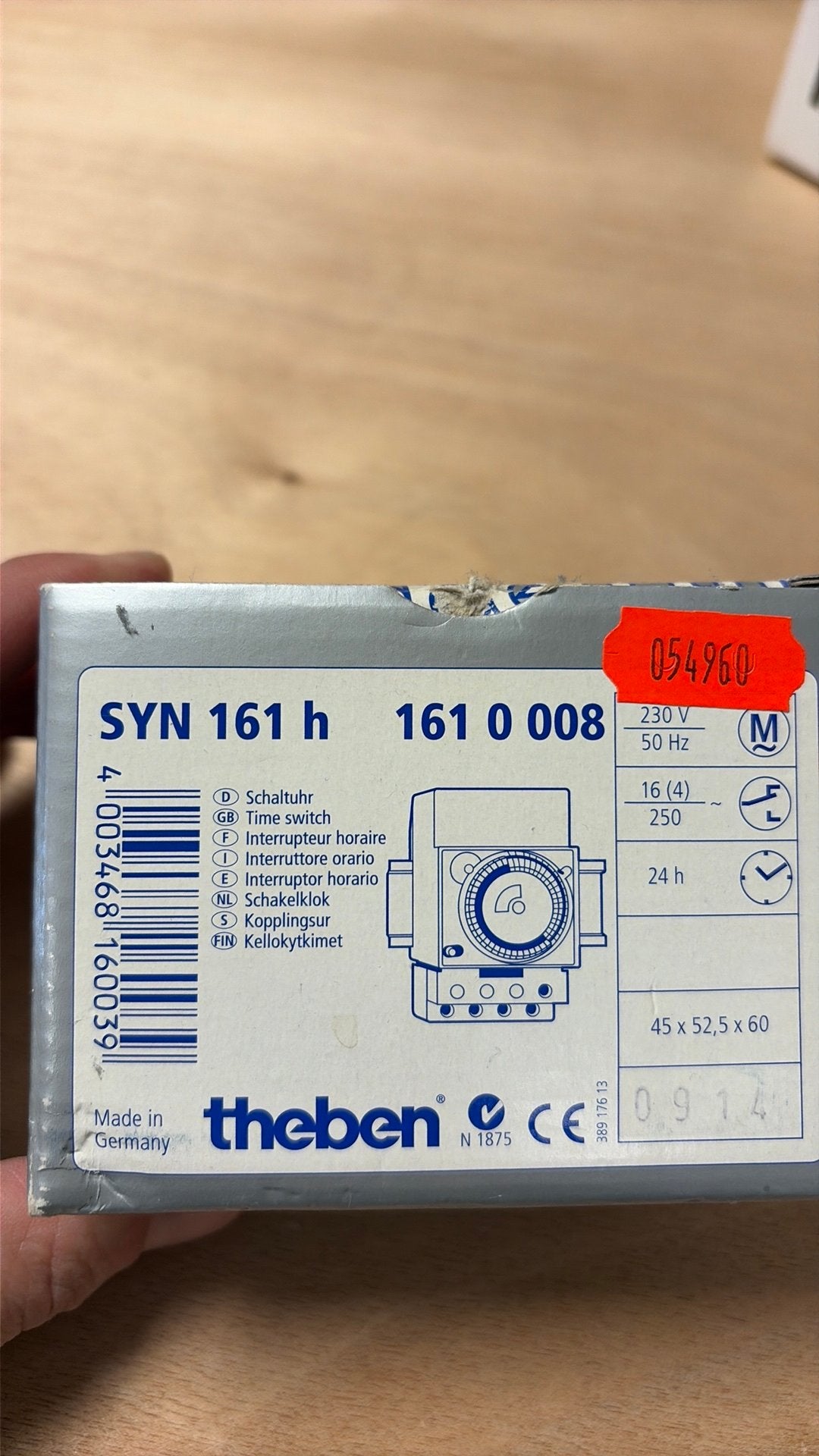 Nieuwe Theben schakelklok type SYN 161 H, Ophalen of Verzenden, Nieuw, Overige typen