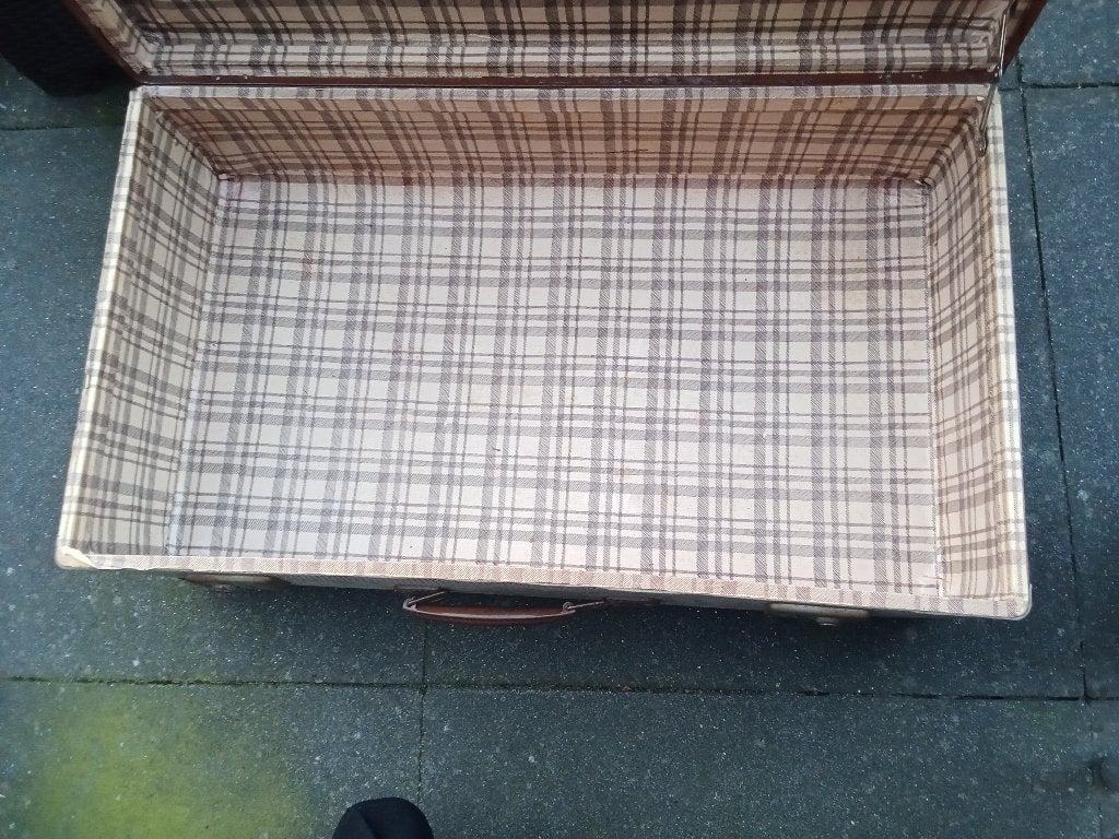 Vintage koffer, Ophalen, Overige materialen, Gebruikt, 45 tot 55 cm