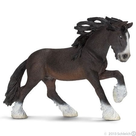 Schleich 13734 shire hengst, dierfiguur, Verzamelen, Dierenverzamelingen, Verzenden, Zo goed als nieuw, Paard, Beeldje of Figuurtje